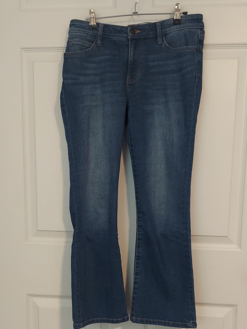 Current/Elliott Medium Blue Flared Cropped Jeans Sz. 27 Like New